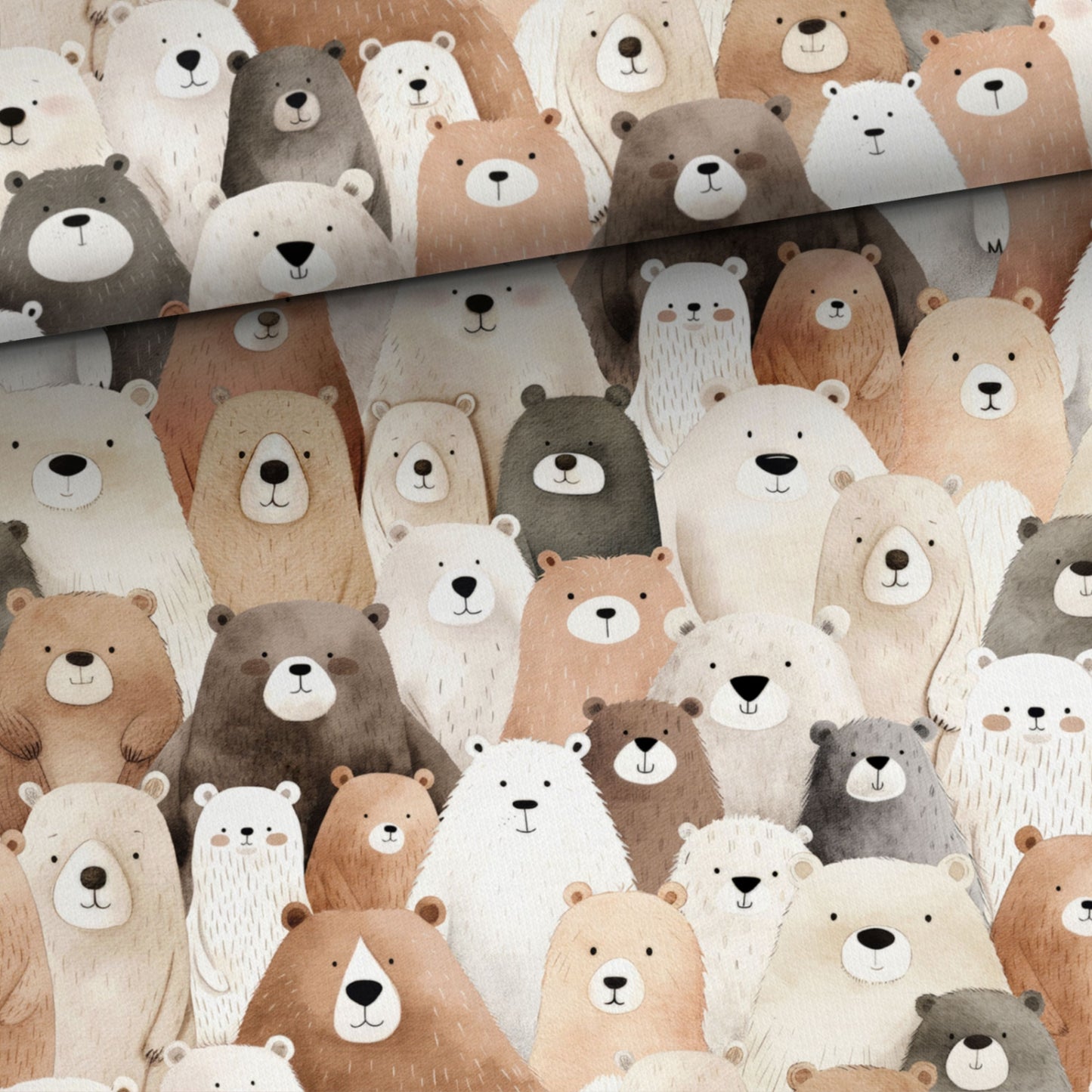 Sommersweat - Bärenmuster Braun