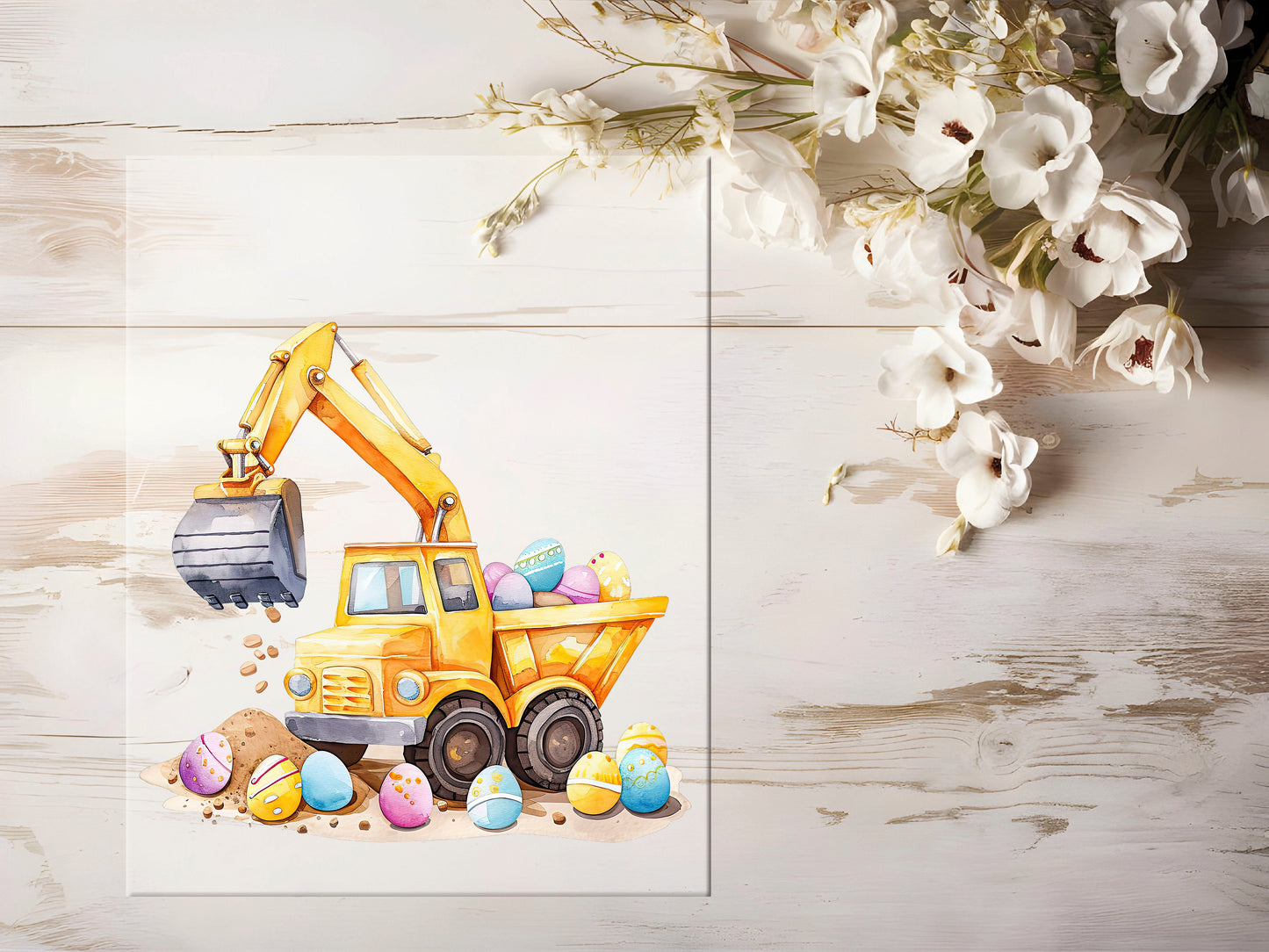 Bügelbild - Oster Baustelle Bagger #1063