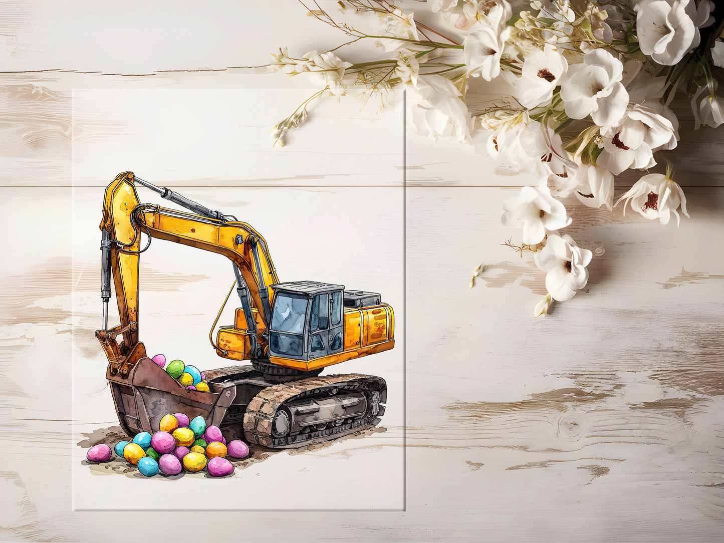 Bügelbild - Oster Baustelle Bagger #1056