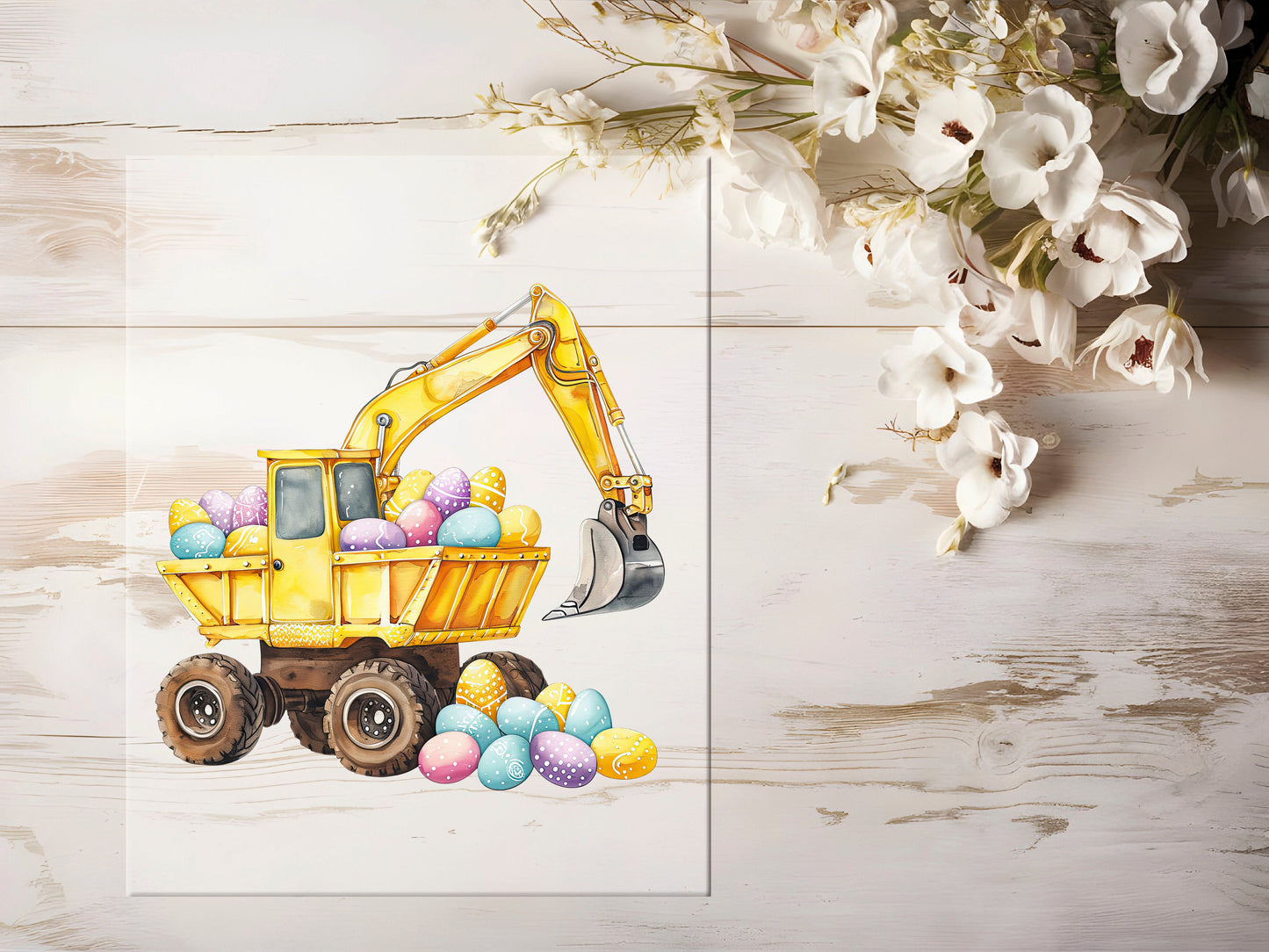 Bügelbild - Oster Baustelle Bagger #1051