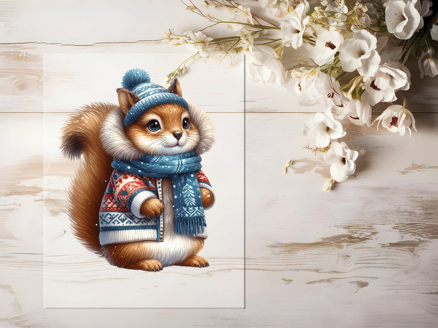 Bügelbild - Winter Eichhörnchen #0935