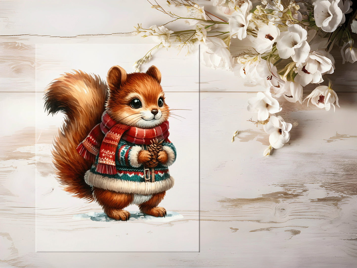 Bügelbild - Winter Eichhörnchen #0930