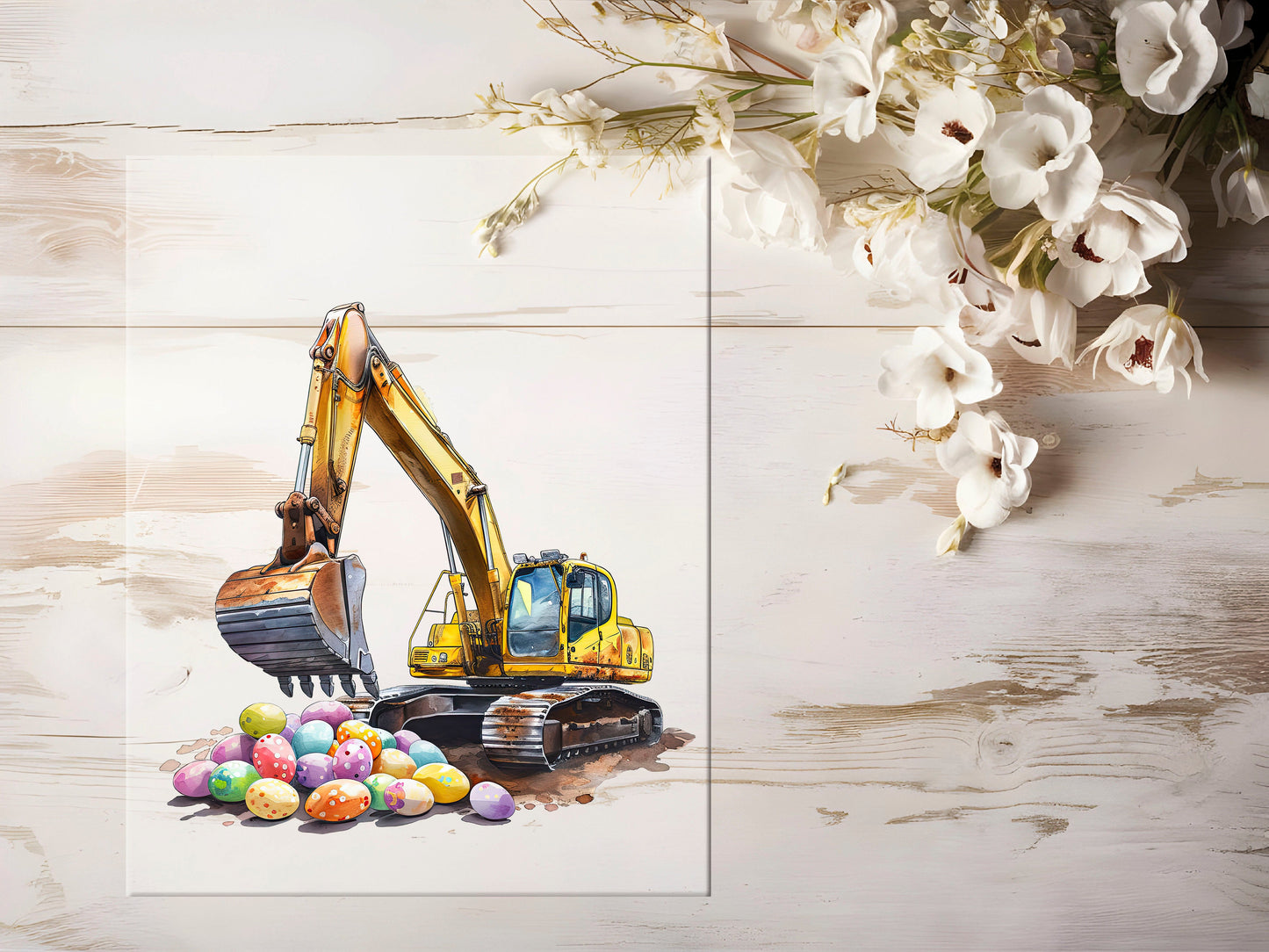 Bügelbild - Oster Baustelle Bagger #1029