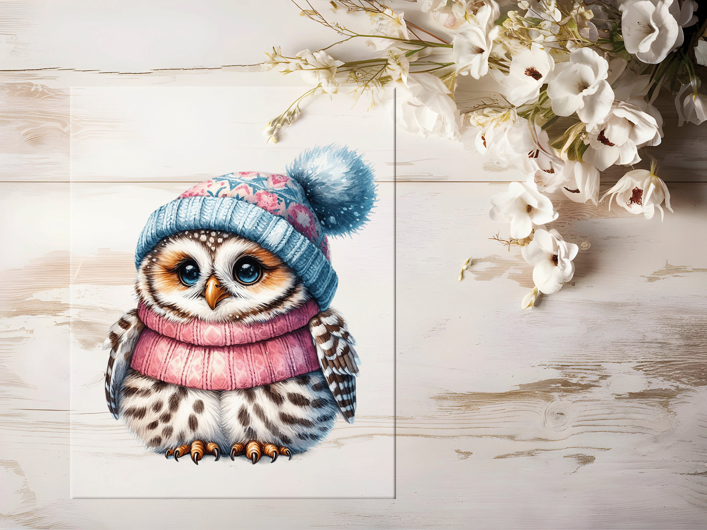 Bügelbild - Winter Eule #0925
