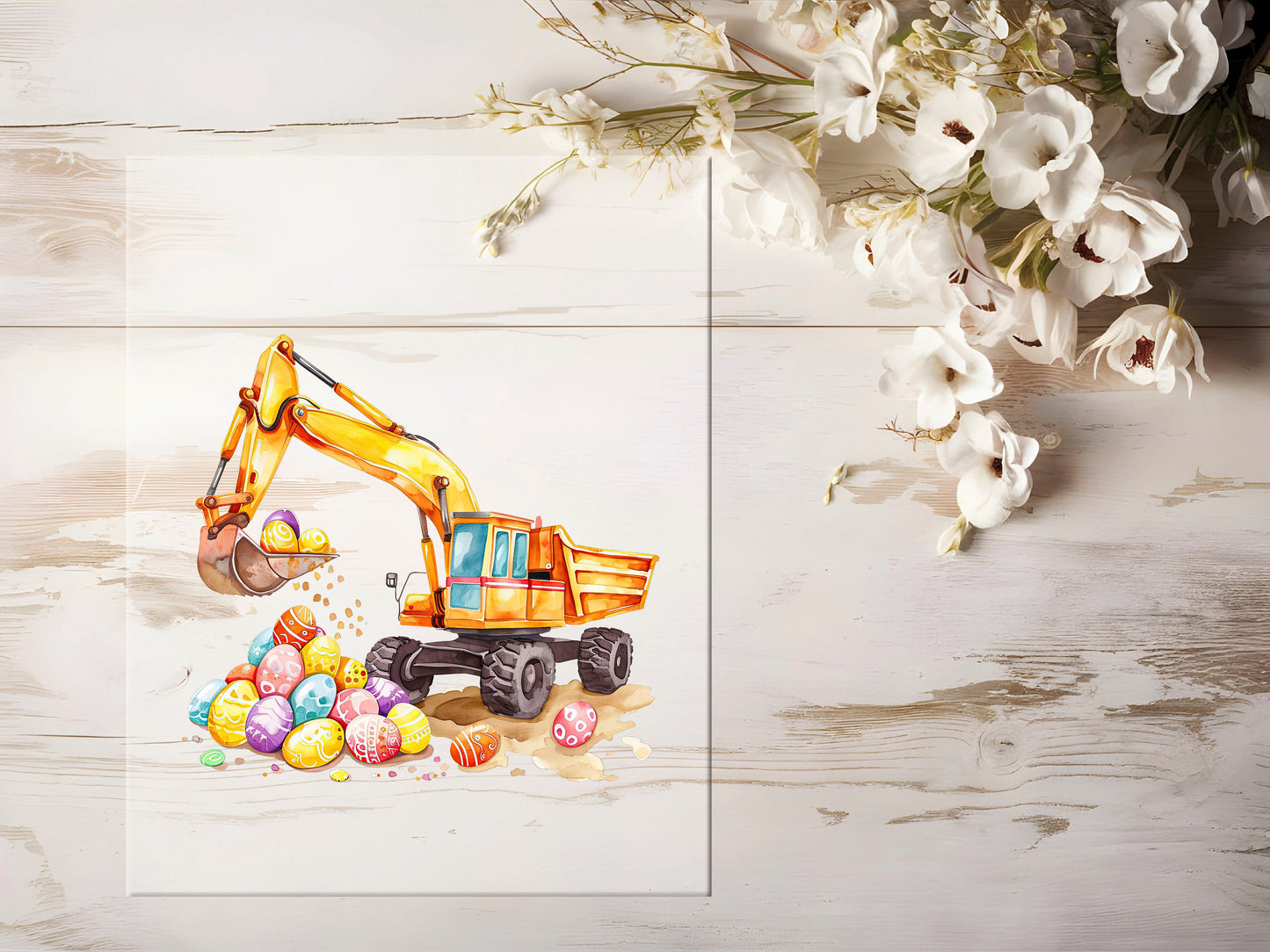 Bügelbild - Oster Baustelle Bagger #1065