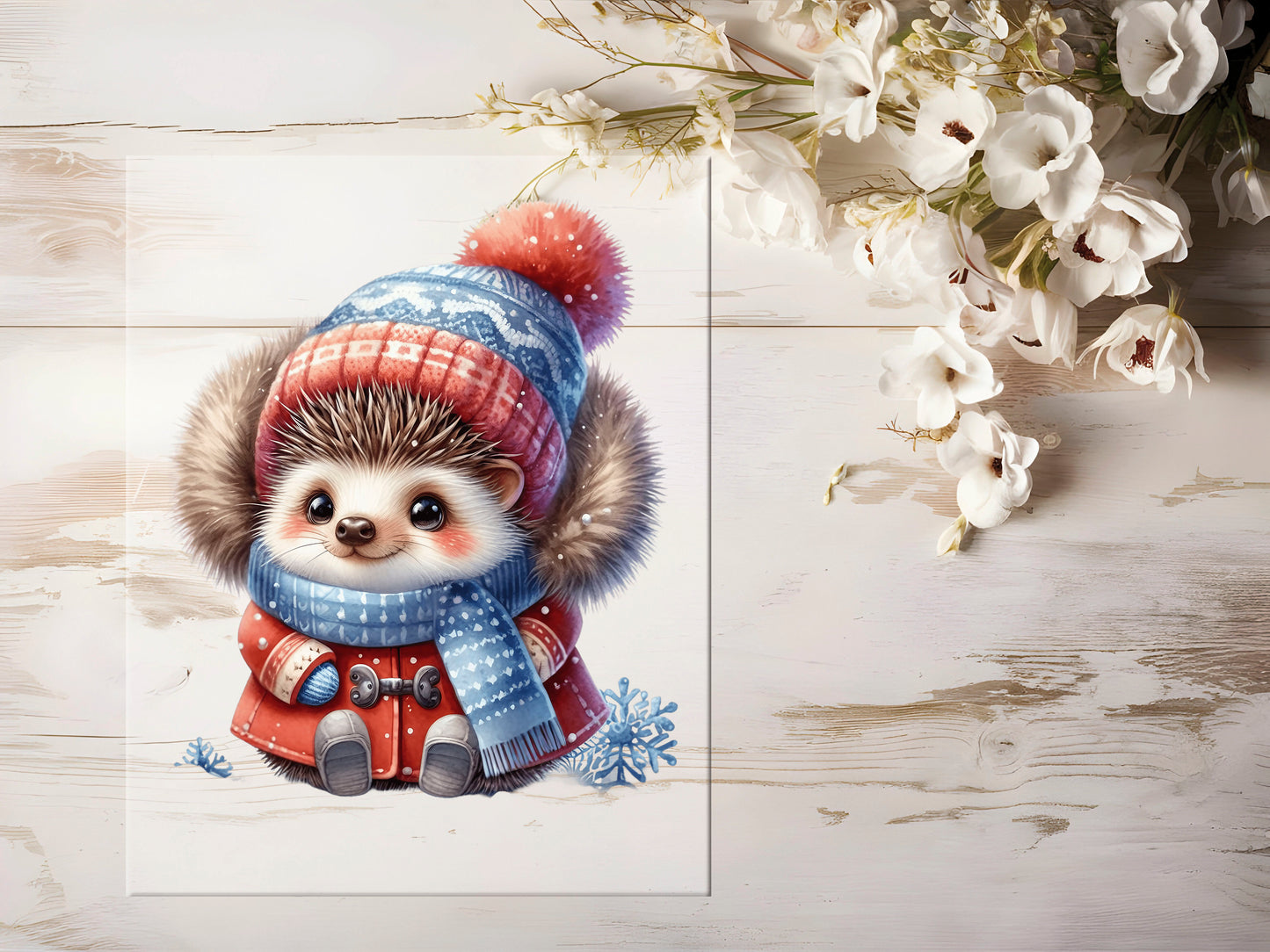 Bügelbild - Winter Igel #0918