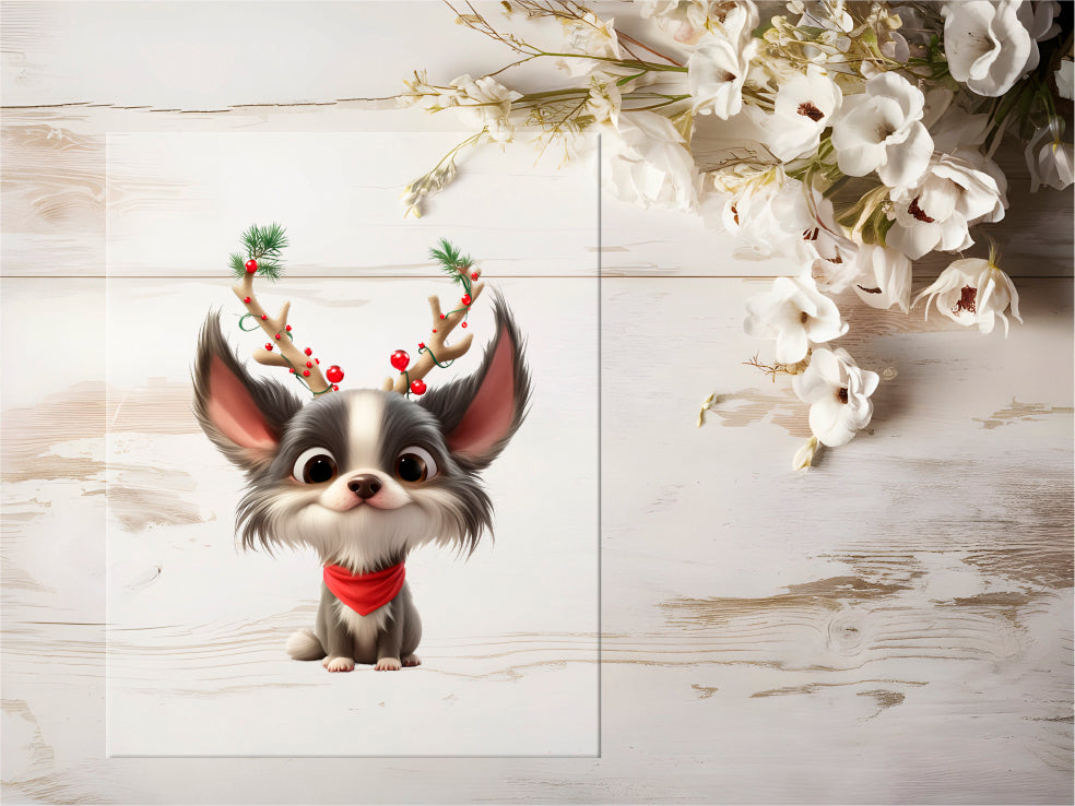 Bügelbild - Weihnachts Hund #0703