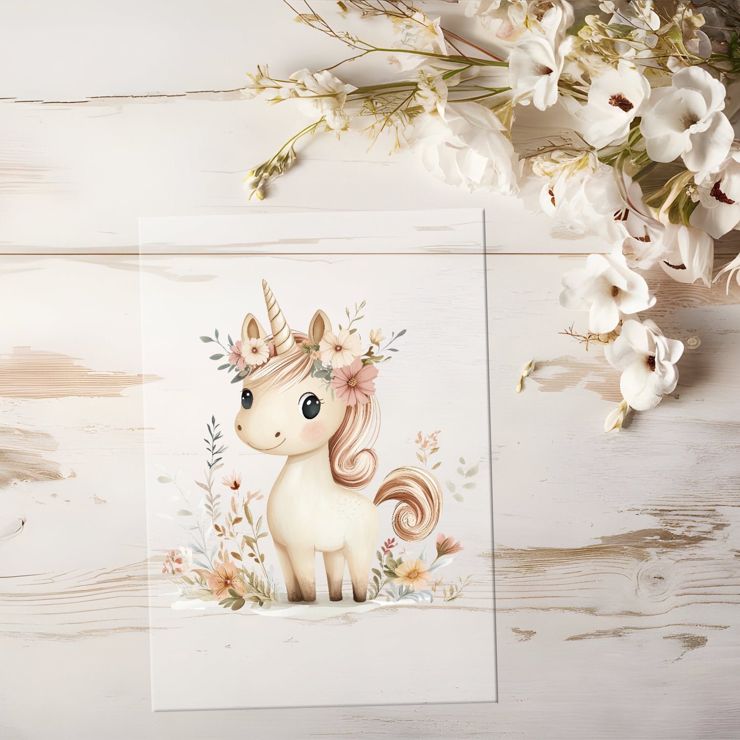 Auktion - Bügelbild - Schönes Einhorn #0524 - 15cm