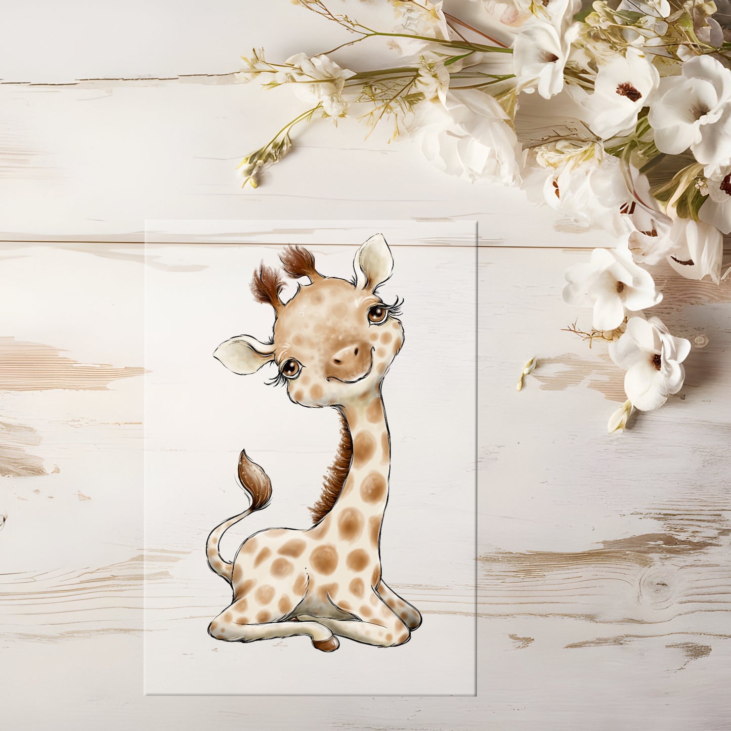 Bügelbild - Safari Giraffen Baby #0393