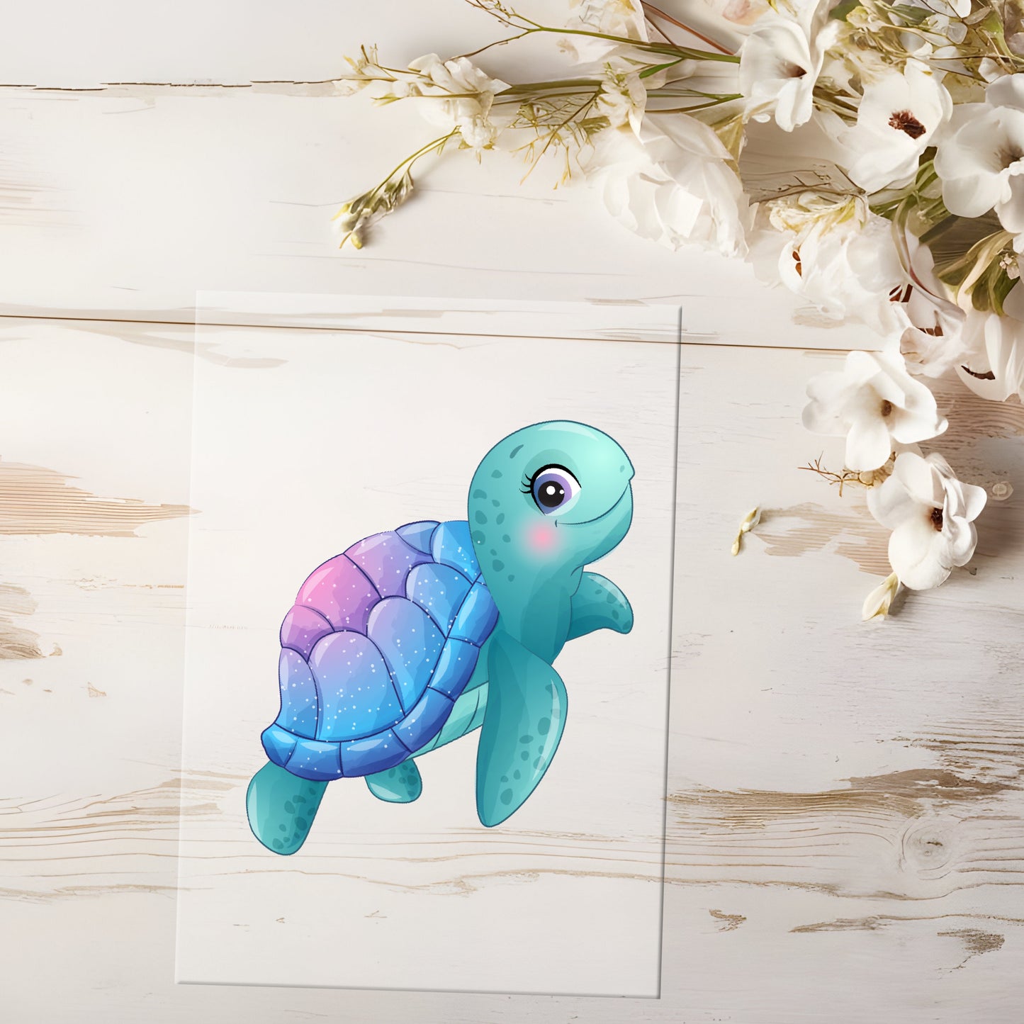 Bügelbild - Unterwasser Schildkröte #0589