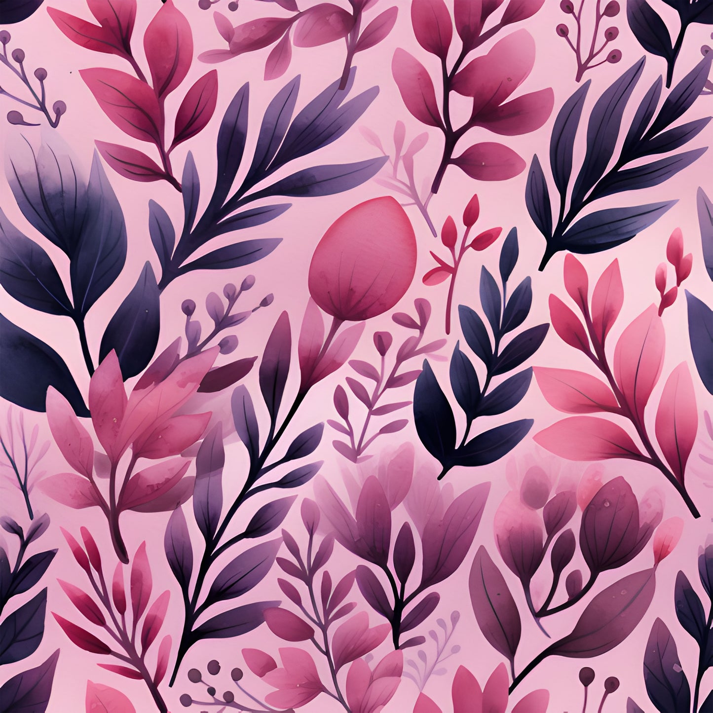 Auktion - 0,5m Jersey - Blätterranken Rosa