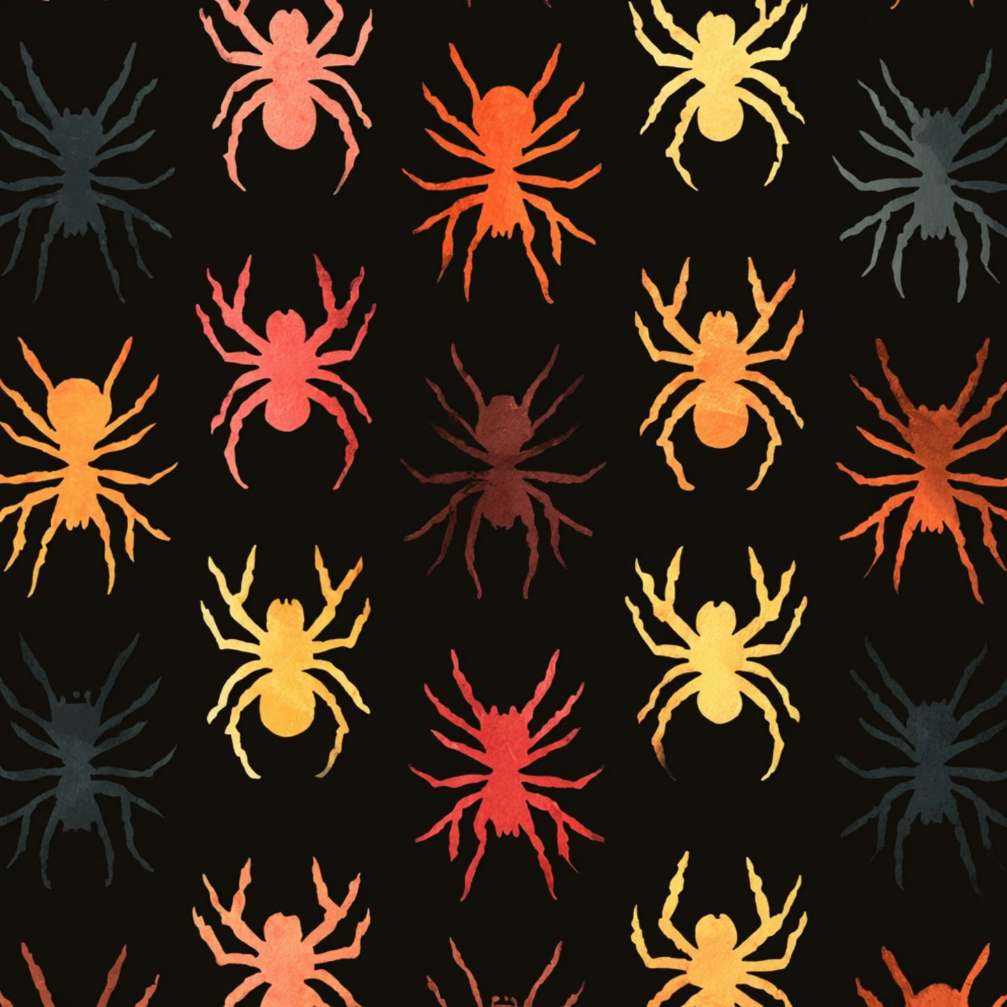 Spinnen Schwarz/Bunt 1