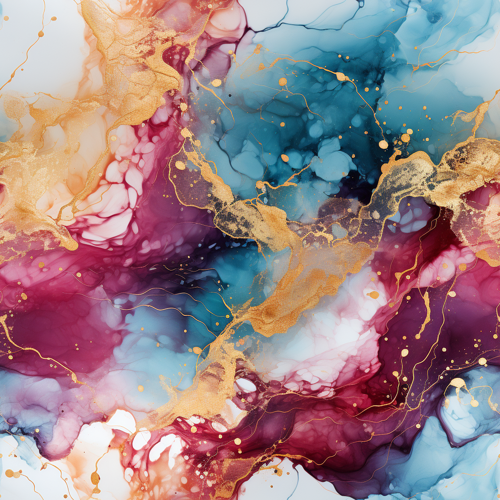 Watercolour Blau/Pink 2