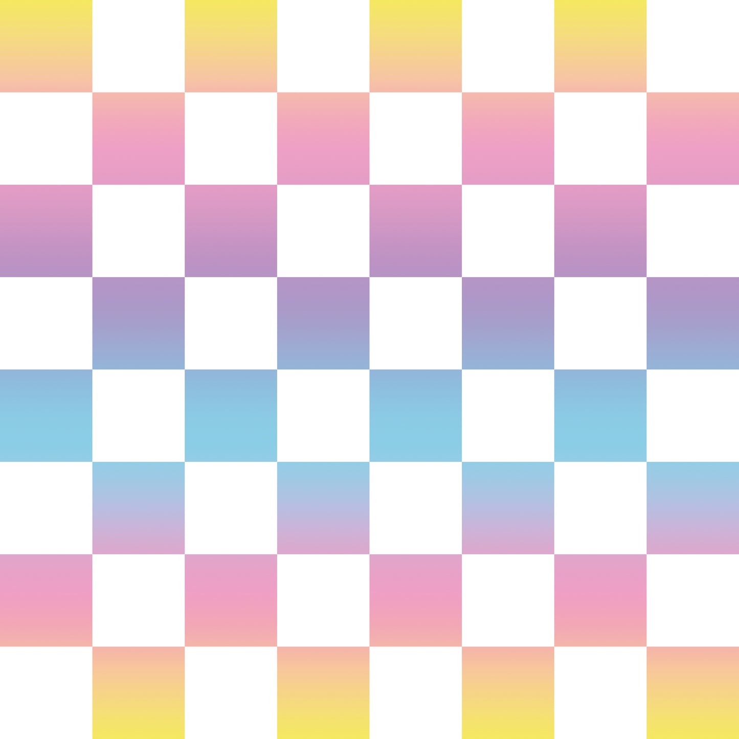 Auktion - 0,5m Jersey - Karos Regenbogen/weiß