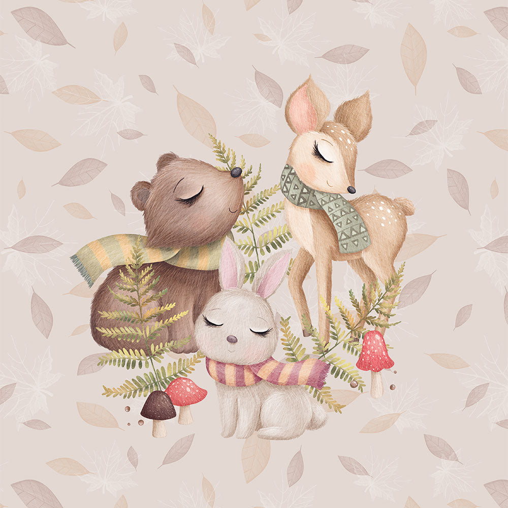 Sommersweat - Panel - Herbsttiere Blätter