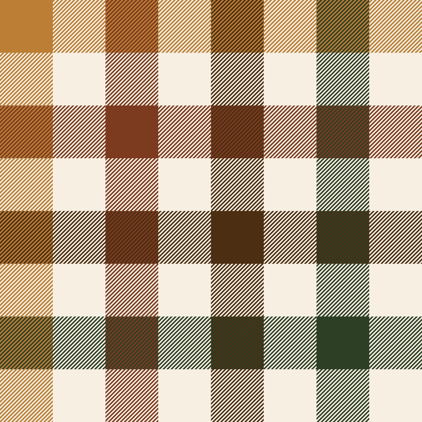 Auktion - 0,5m Jersey - Herbst Karo Erdtöne