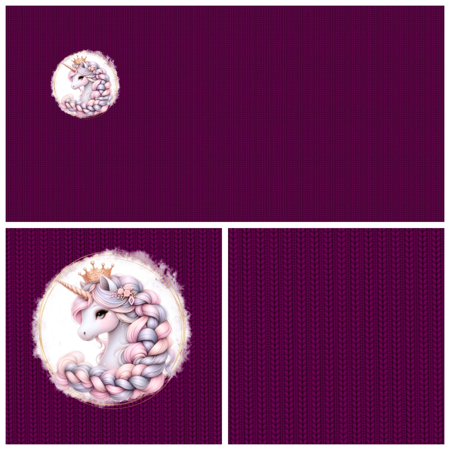 Panel mit Kombi - Pastell Einhorn Beere