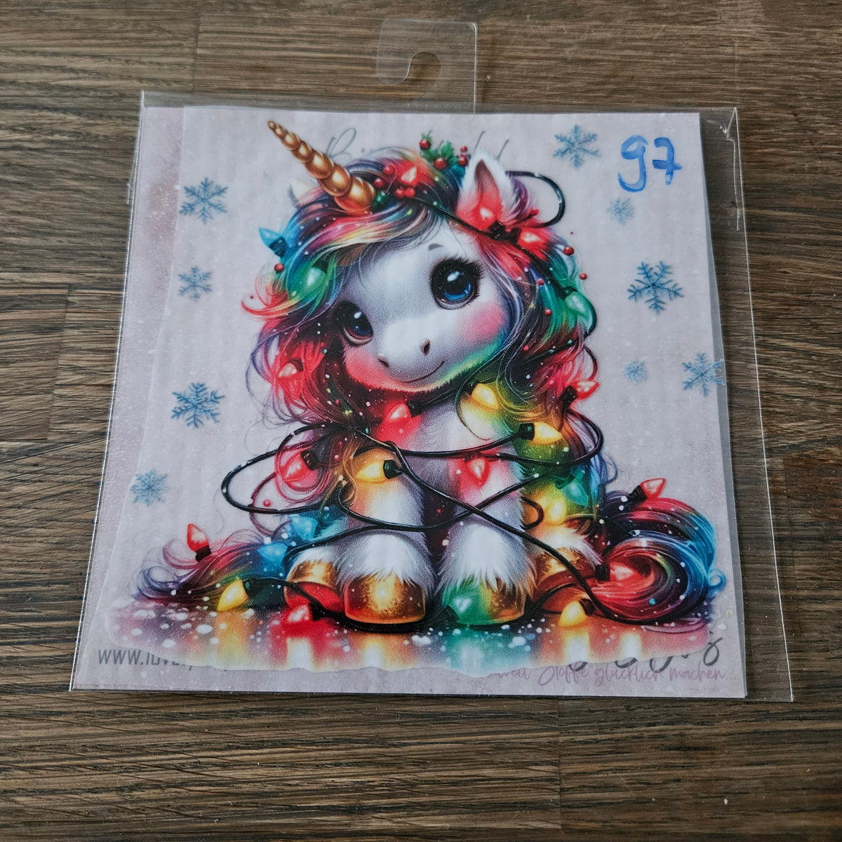 Bügelbild - Einhorn ca. 15cm