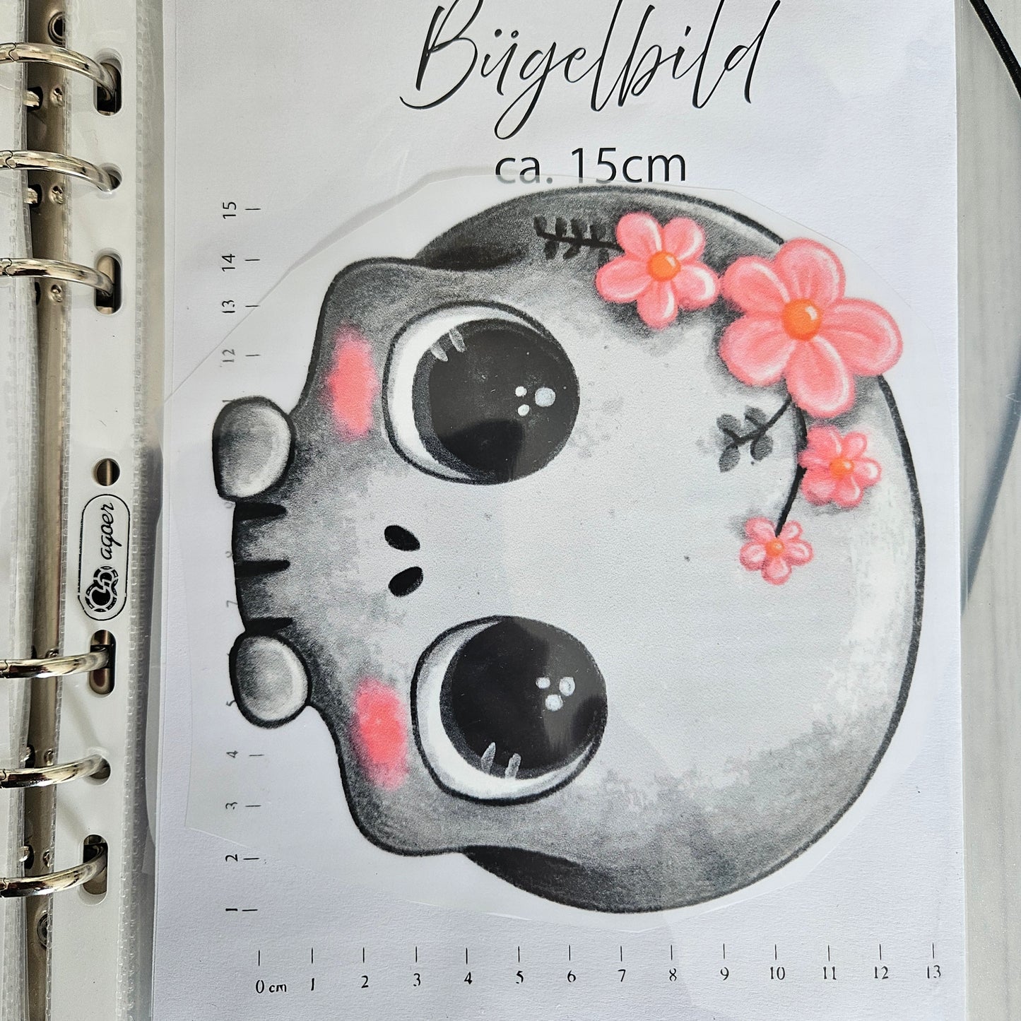 Bügelbild - Totenkopf ca. 15cm