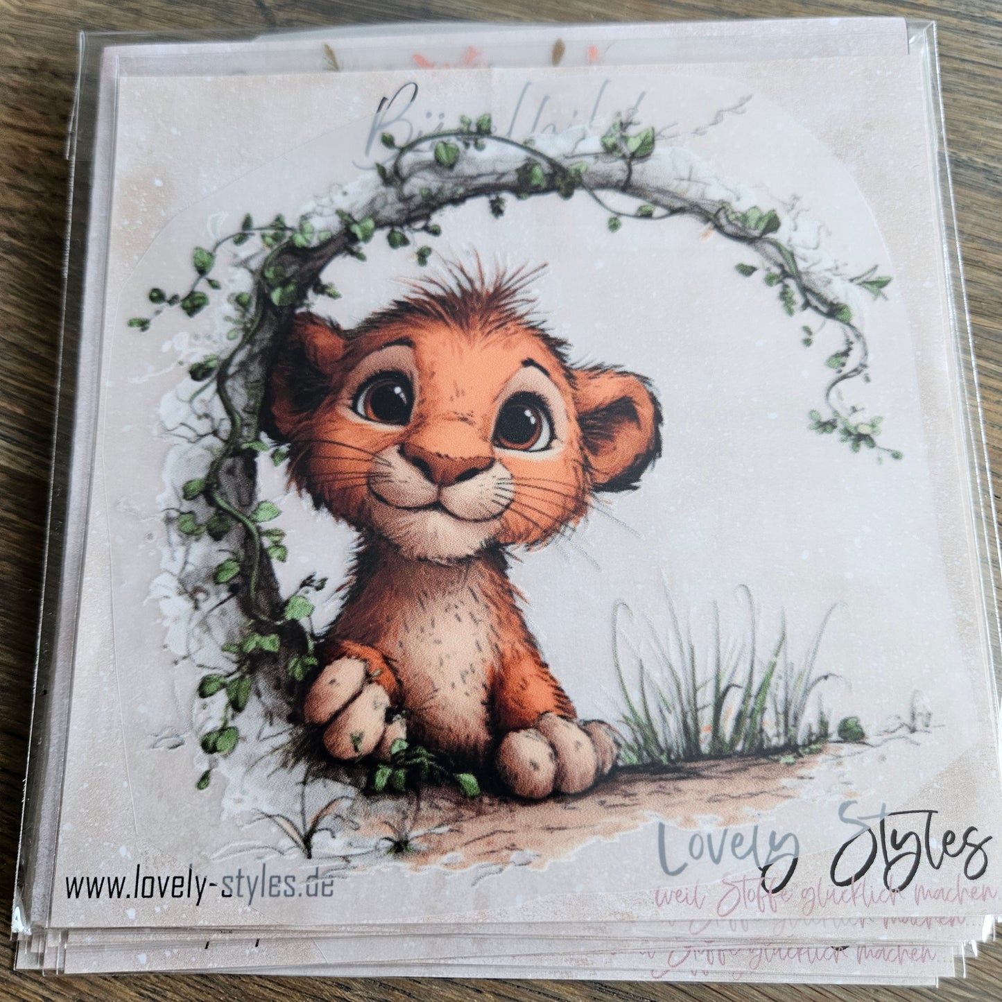 Bügelbild - Kleiner Löwe ca. 15cm