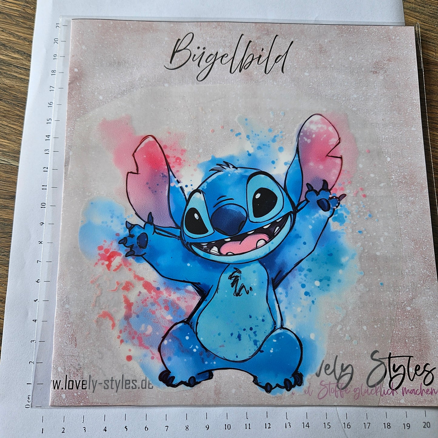 Bügelbild - Stitch ca. 15cm