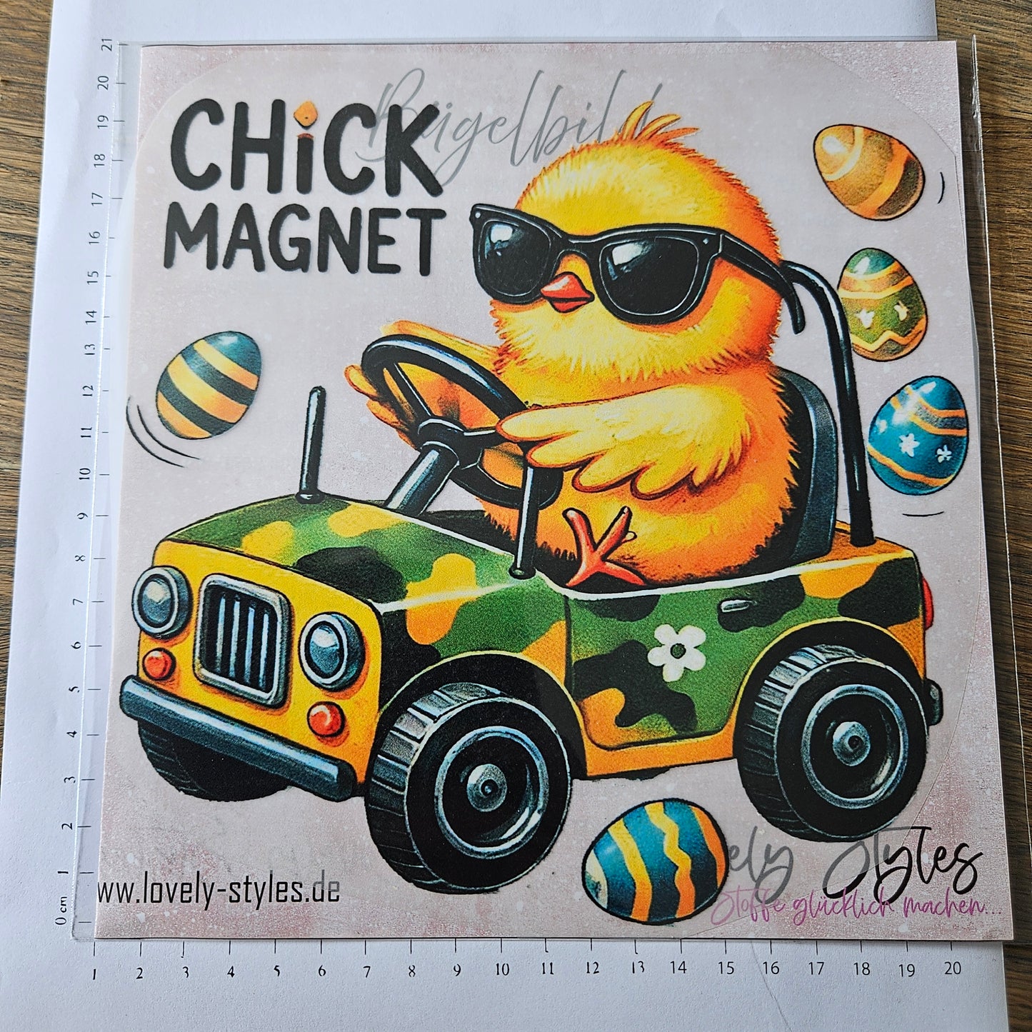 Bügelbild - ChickMagnet ca. 20cm