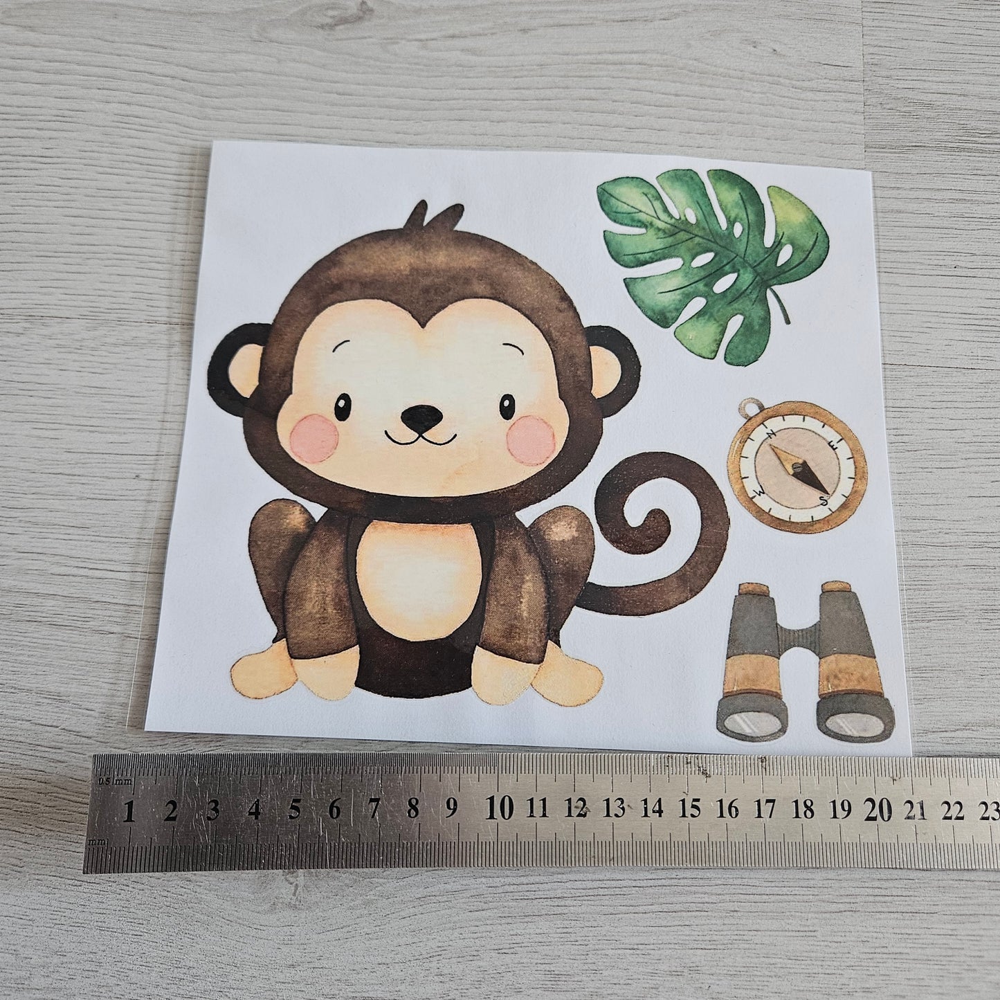 Bügelbild - Set Safari Affe