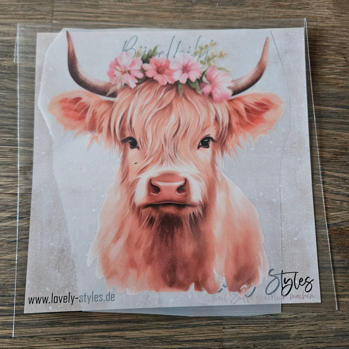 Bügelbild - Highland Cow ca. 15cm