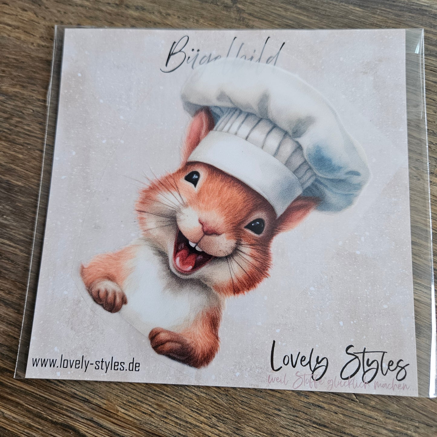 Bügelbild - Koch Eichhörnchen ca. 15cm