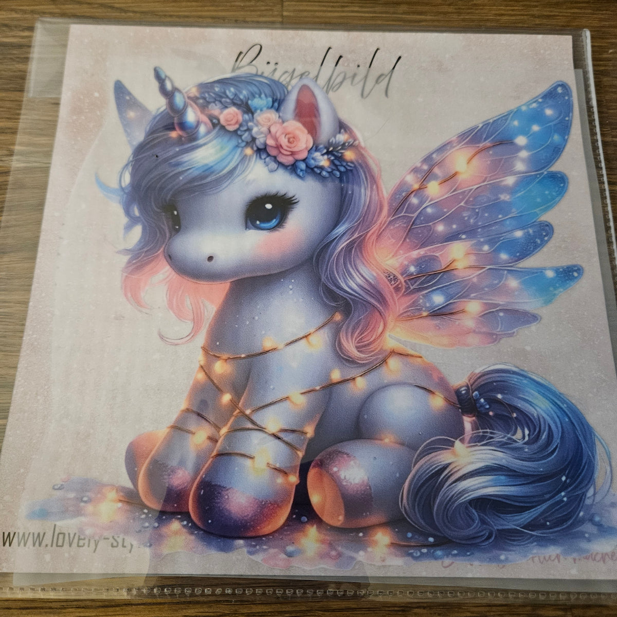 Bügelbild - Einhorn ca. 20cm