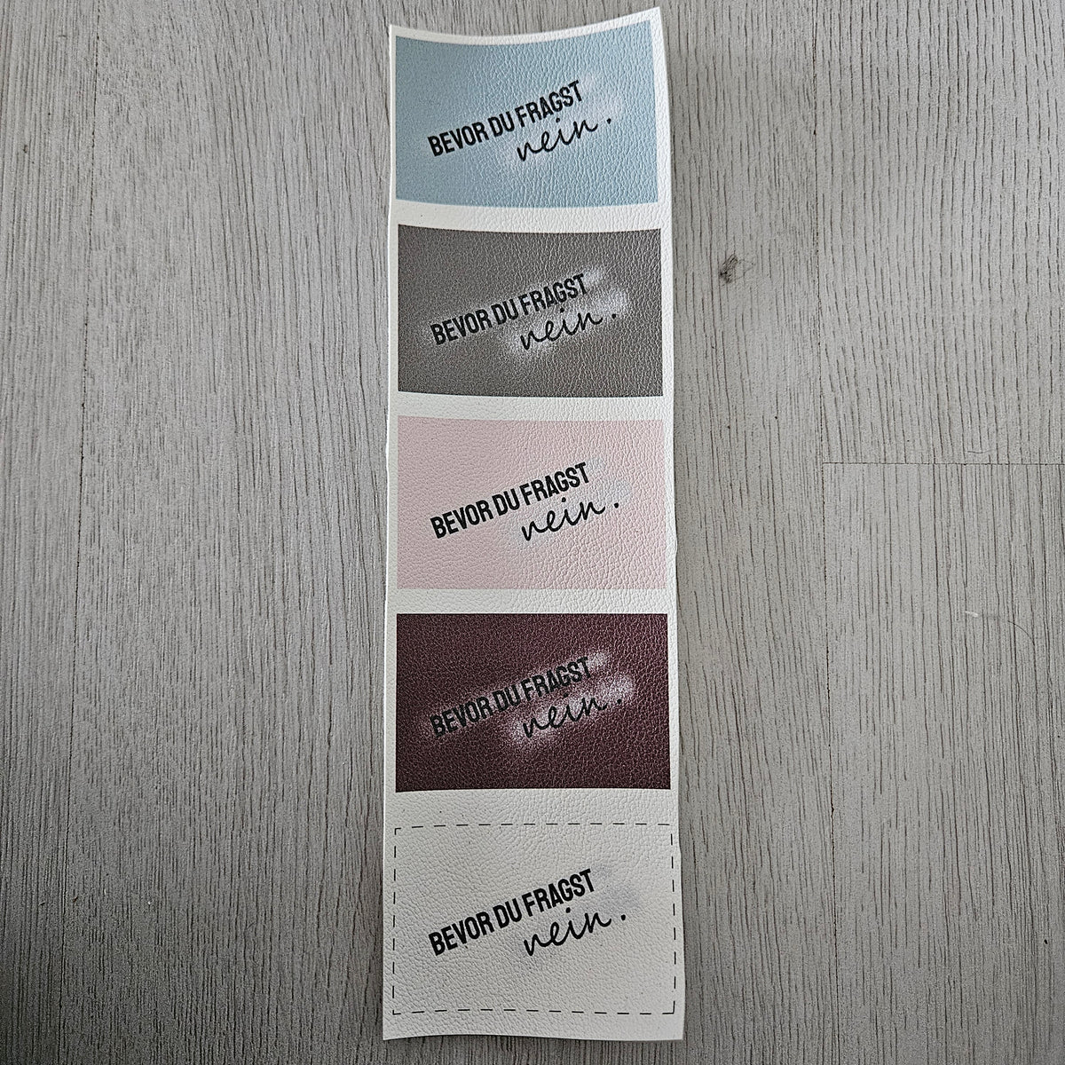 Kunstlederlabel - Nein!