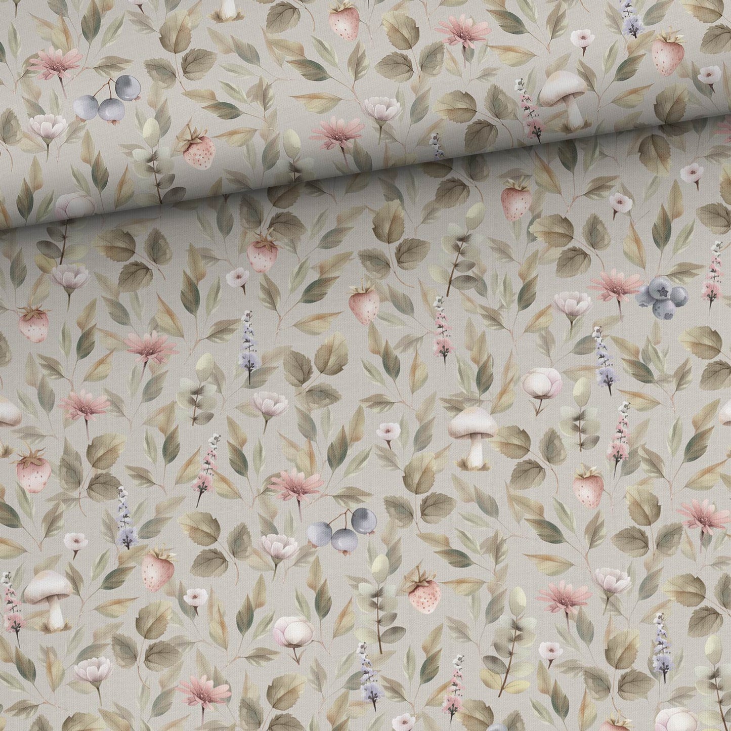 Sommersweat - Waldtiere Creme Kombi