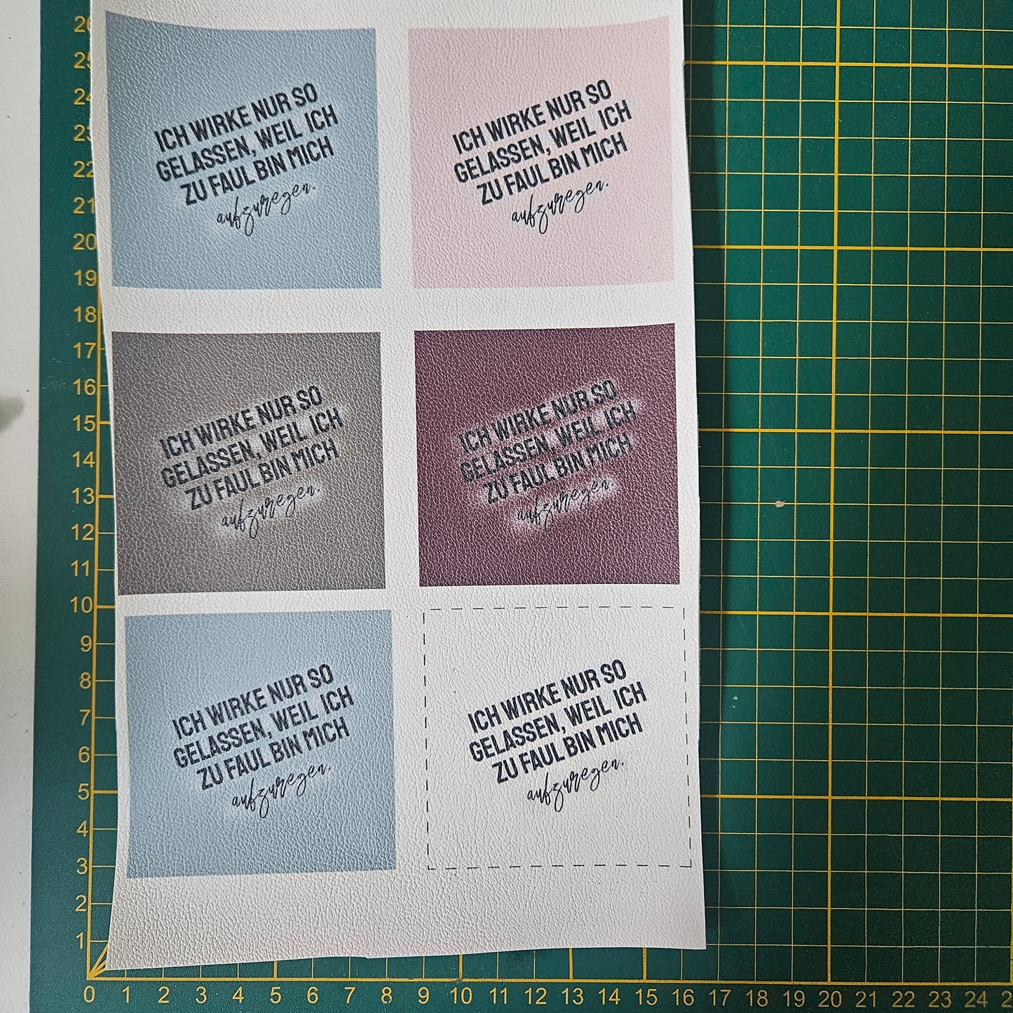 Kunstlederlabel Set - Gelassen