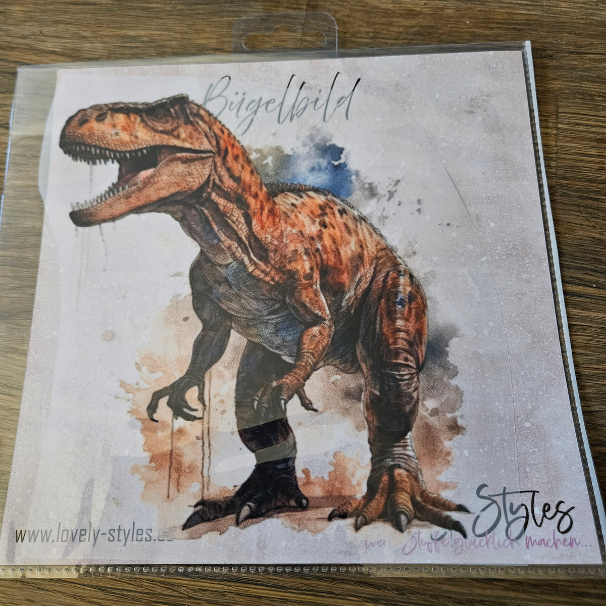 Bügelbild - Dino ca. 20cm