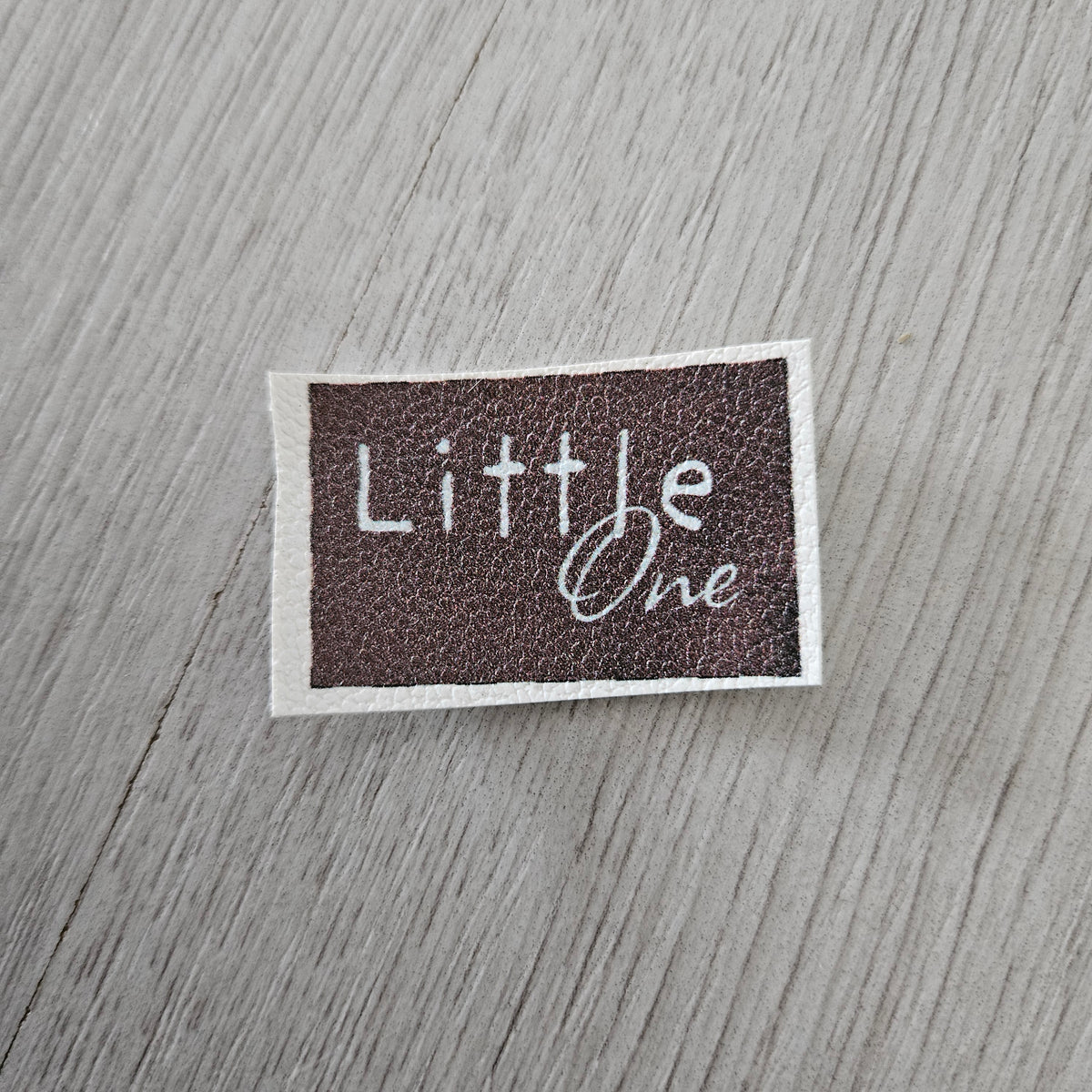 Kunstlederlabel - LittleOne hellbraun/blau