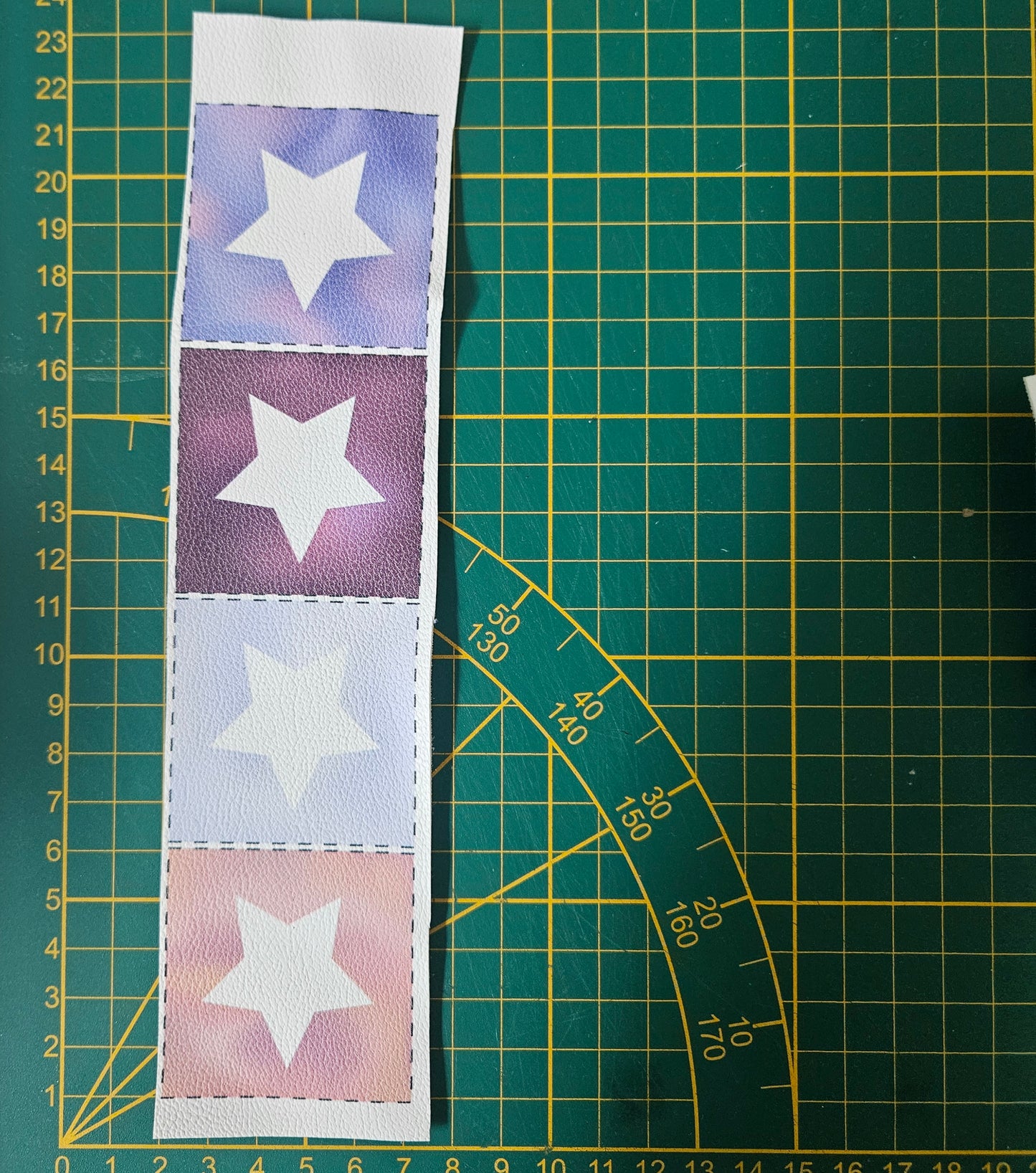 Kunstlederlabel Set - Sterne Hologram