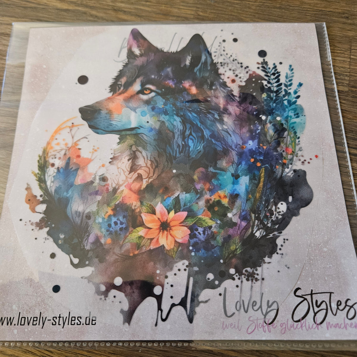 Bügelbild - Wolf ca. 20cm