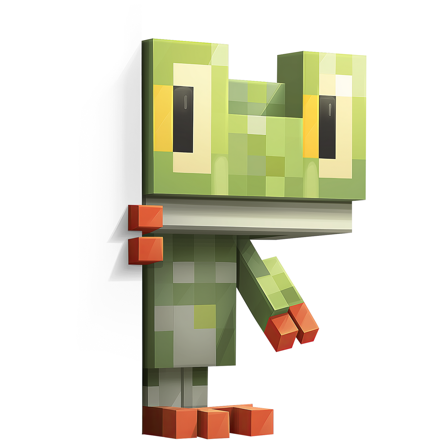 Auktion - Bügelbild - Pixel World Frosch - 20cm