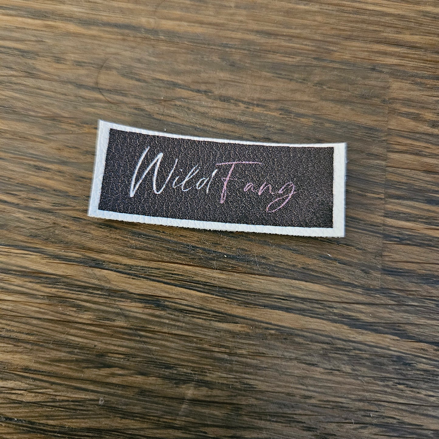 Kunstlederlabel - WildFang Braun/Pink