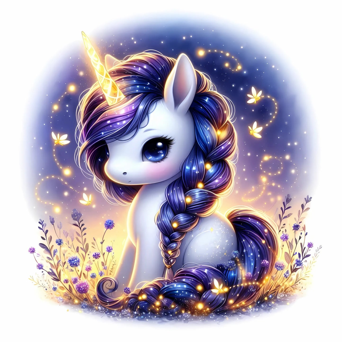 Auktion - Bügelbild - Einhorn Sparkle 16 - 15cm