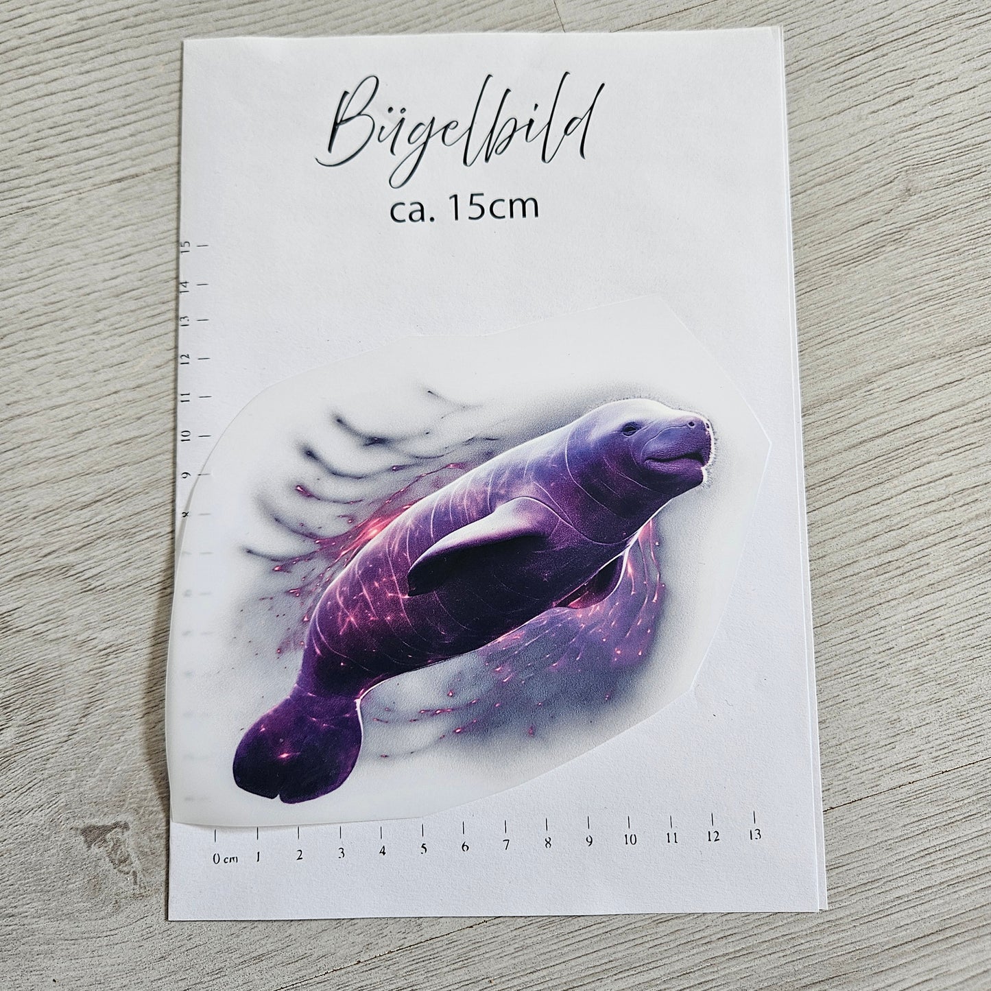 Bügelbild - Seekuh ca. 15cm