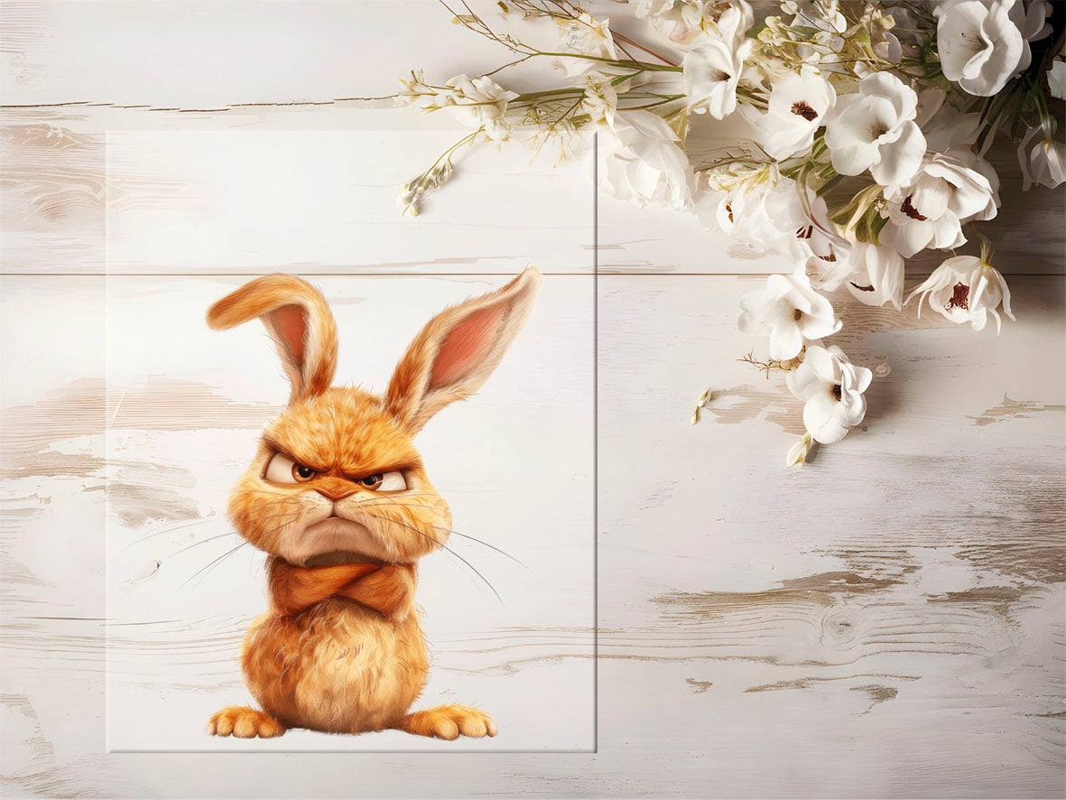 Bügelbild - Grumpy Hase #1550