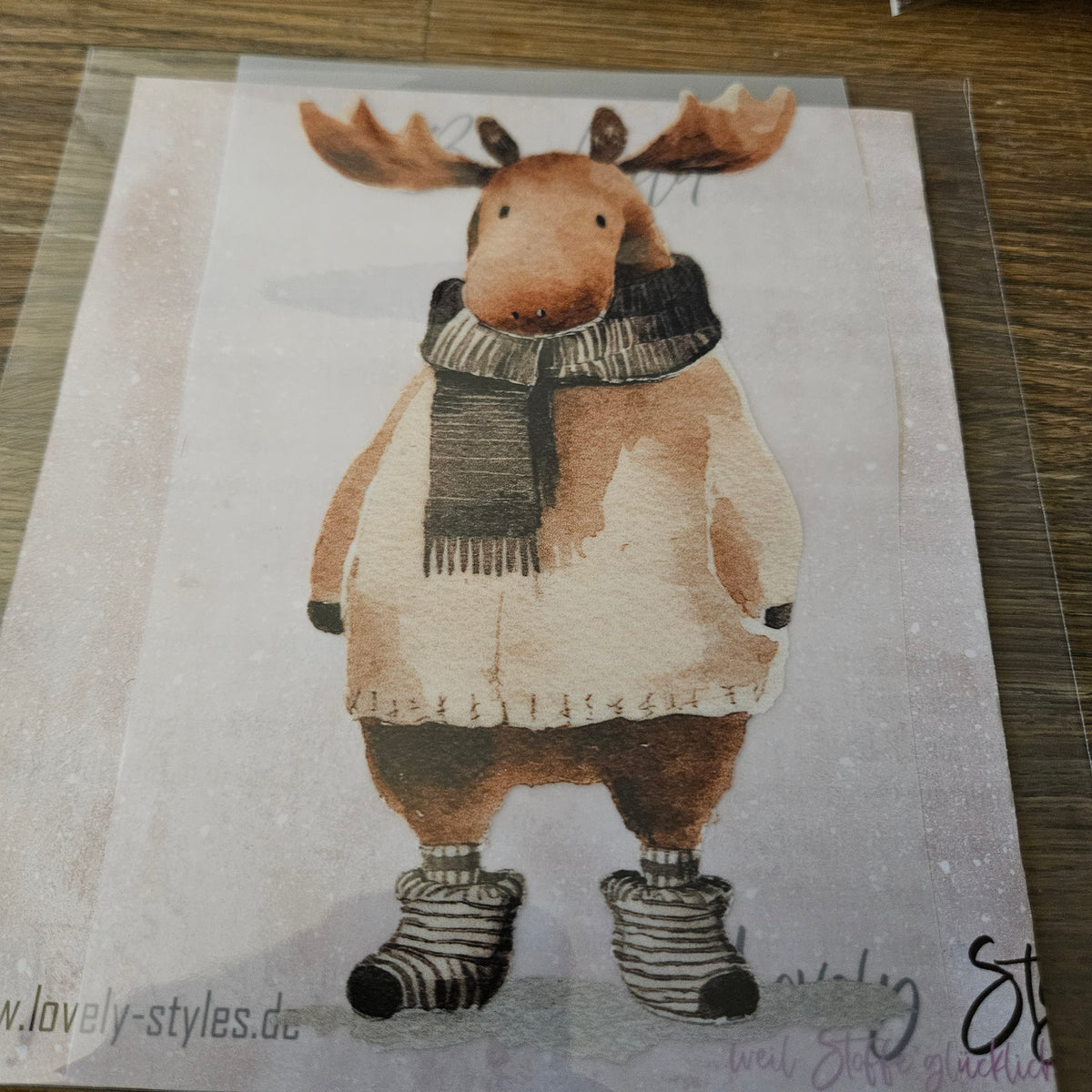 Bügelbild - Elch ca. 20cm
