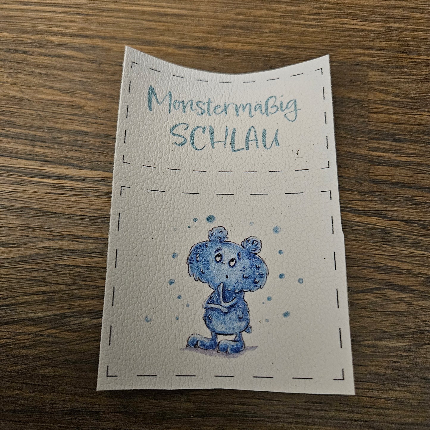 Kunstlederlabel Set - Monstermäßig schlau