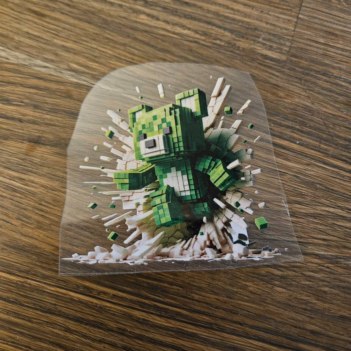 Rub On Aufkleber - Pixel Bär ca. 10cm