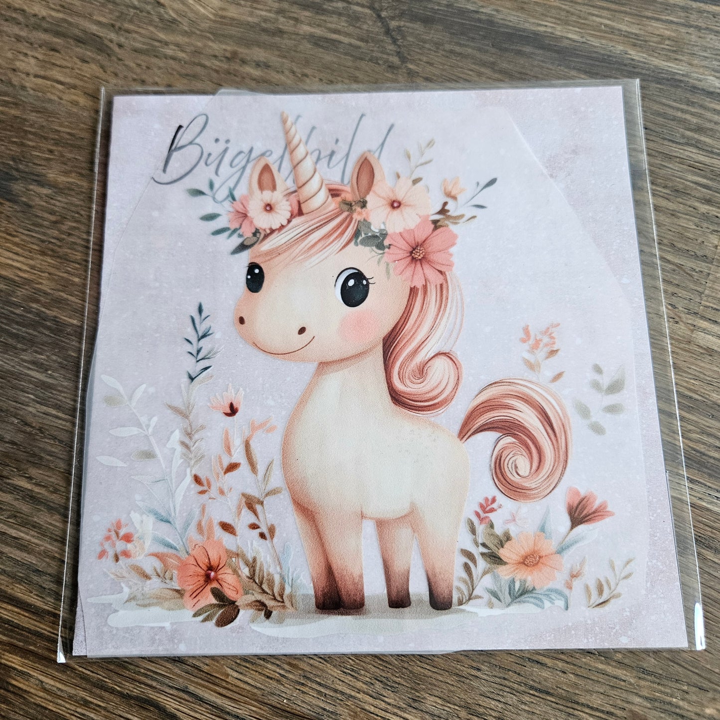 Bügelbild - Süßes Einhorn ca. 15cm