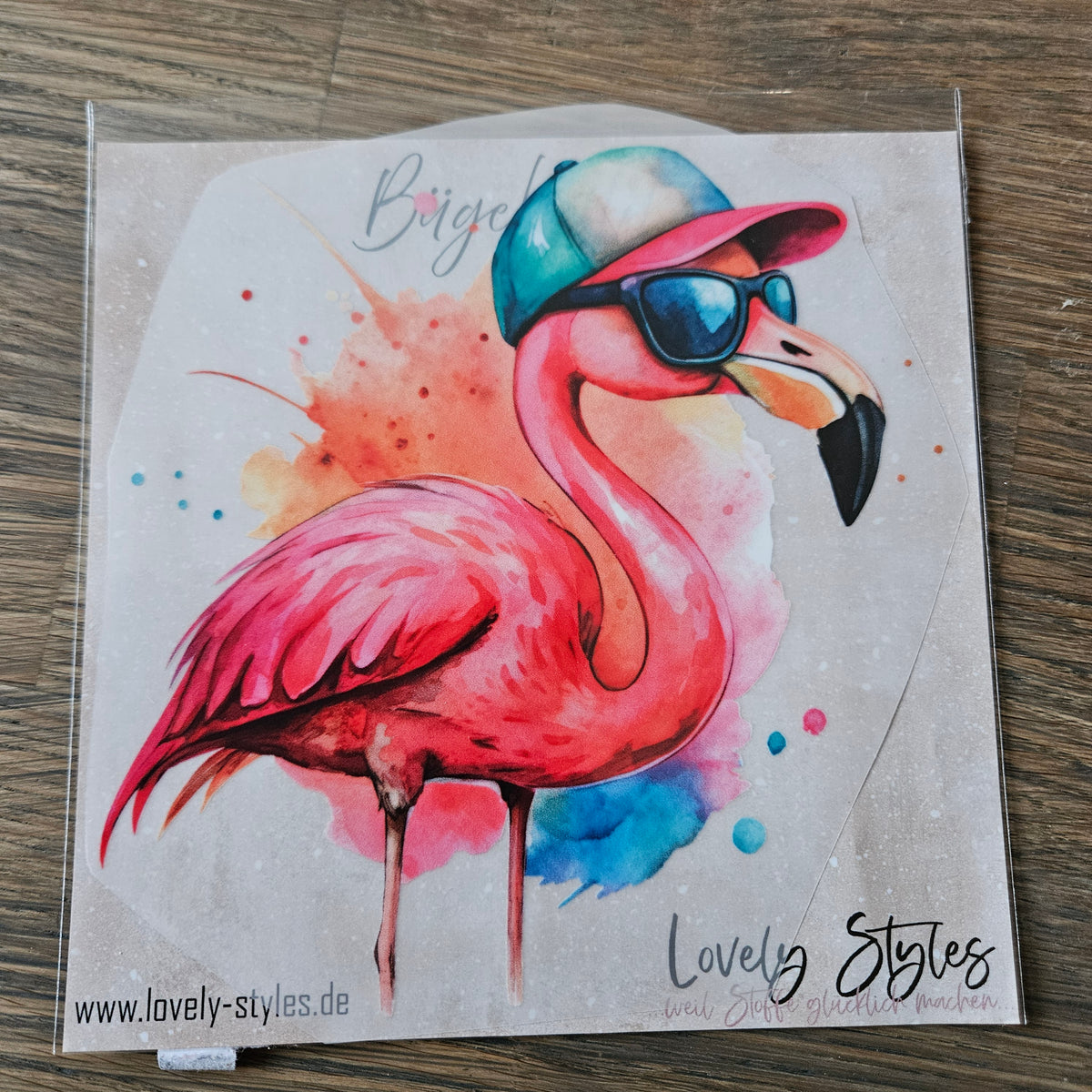 Bügelbild - Flamingo ca. 15cm