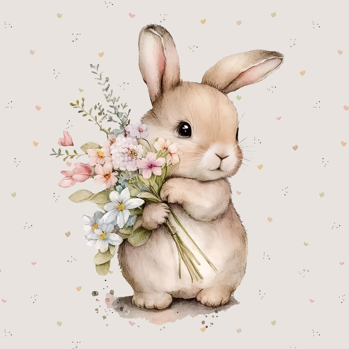 Sommersweat - Süßer Hase Beige