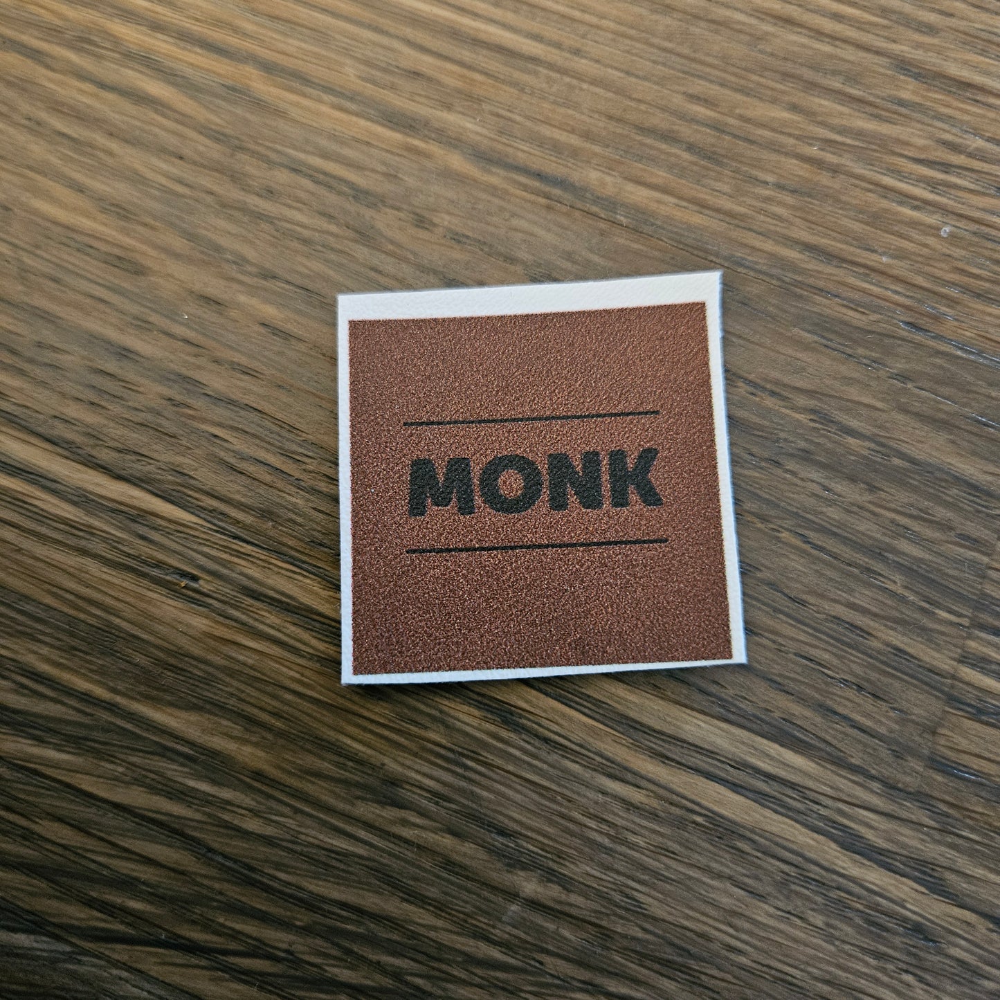 Kunstlederlabel - Monk Braun