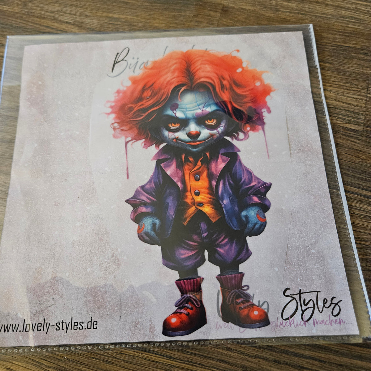 Bügelbild - Clown ca. 20cm